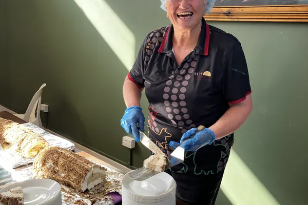 Senior woman preparing food